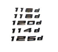 JASMKLX Black 112d 114d 116d 118d 120d 125d 130d Emblem Emblems Rear Number Letters Badges Fit For BMW 1 Series E81 E82 E83 E87 E88 F20 F21(116d)