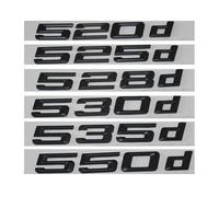 JASMKLX Black 520d 525d 528d 530d 535d 550d Rear Boot Trunk Lid Letters Badge Emblem Emblems Badges Fit For BMW 5 Series E39 E60 E61 F10 F11(525d)