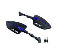 JASMKLX Fit For Yamaha XJ6 XJ6F XJ6N XJ 6 fit for DIVERSION Motorcycle Adjustabale Side Rearview Mirrors Universal Rearview With Logo XJ6(Blue)