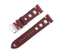 JASMKLX Leather Strap Watchband Men's Women Watch Belts Band Black Brown Replacement 18 20 22 24 Mm Watches Accessories KZ3H06(Red Brown,20mm)