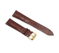 JASMKLX Leather Watchbands 20mm watch straputterfly buckle Band Steel Buckle Strap Suitable fit for Samsung fit for Galaxy Watch gear s3 fit for frontier(Brown gold,18mm)