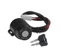 JASMKLX Motorcycle Ignition Switch Lock Keys 12V Black Aluminum Fit For Yamaha DT100 74-83 DT125 74-81 DT175 DT250 XT250 4 Wires& 4 Plugs