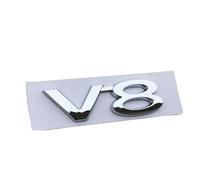 JASMKLX V8 5.7 Letters Numbers Chrome Emblem ABS Logo Fit For Toyota Fit For Prado Fit For Land Cruiser Trunk Discharging Capacity Sticker Car Styling Decor(V8 for Prado)