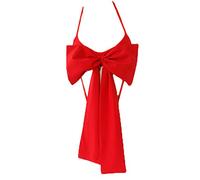JasmyGirls Women's Sexy Lingerie Set Christmas Sleepwear Bow Tie Unwrap Me Teddy Babydoll Anime Cosplay Nightwear Underwear Gift Red