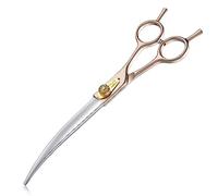 JASON 7.5" Dog Grooming Scissors - Professional Curved Shear with Ergonomic Handle Japanese 440C Stainless Steel Pet Scissor with Diamond Screw for Dogs, Cats and Other Animals