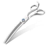 JASON 7.5 Inch Curved Dog Scissors Grooming Scissors for Dogs Cats Thin