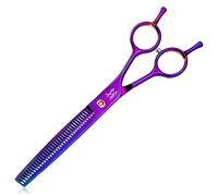 JASON 7.5 Inch Thinning Scissors for Dogs - Professional Blending Shears with 36 Teeth Japanese Stainless Steel Dog Grooming Scissors, Purple