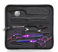 JASON Hairdressing Scissors Set Professional - Hair Scissors Set (Hair Cutting Scissors&Thinning Scissors) 6.5" Hair Scissors Hairdressing Scissors for Hairdresser/Beginner Hairdresser Set, Purple