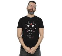 Absolute Cult Friday 13th Men's Jason Hockey Mask T-Shirt Large Black