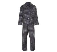 JASON JONES KENTEX MEN'S TRADITIONAL WARM FLANNEL PYJAMA SET THERMAL 100% COTTON napped flannelette M L XL XXL 3XL 4XL 5XL (XX-LARGE, NAVY BLUE 3184)