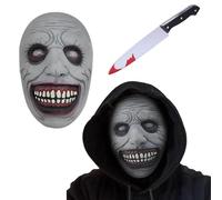 Jason Killer Clown Nun Mask Terrifier Halloween Adults Men Scary Skeleton Horror Killers Latex Skull Mask, Costume Prop Realistic Masks Adult Halloween Theme Party Cosplay Fancy Dress (Color 2)