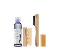 Jason Markk Essential & Suede Kit, Shoe Cleaner, Trainers Care, 4-Piece Set, Deep Cleaning Solution, Two Brush, & Stain Eraser, Ideal for Footwear, Safe for Leather, Suede, Nubuck, Cotton, Knits, 4oz