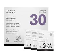 Jason Markk Quick Wipes, Shoe Cleaner, Trainers Care, 30 Pack, Individually Packed, Ideal for Footwear, Safe for Leather, Rubber, Plastic, and More