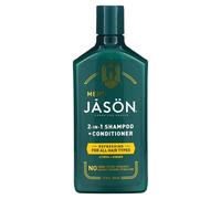 Jason Natural Men's 2-in-1 Shampoo + Conditioner, Citrus Ginger, All Hair Types, 12 oz
