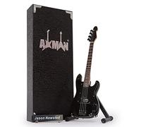 Jason Newsted - Miniature Guitar Replica - Music Gifts - Handmade Ornamental 1/4 Scale - Includes a Display Box, Name Tag and Miniature Guitar Stand