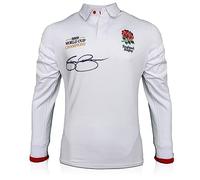 Jason Robinson Signed England Rugby Shirt. World Cup Champions Embroidery White