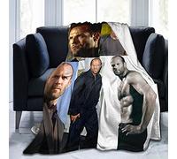 Jason Statham Super Soft and Comfortable Flannel Blanket Camping Blanket Beach Blanket Decoration Bedroom Living Room Suitable for Children/Adults Throw Blankets