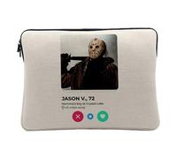Jason Voorhees Film Horror Social Network Dating Love Computer and Tablet Case Linen Look 12-13 Inches Protective Laptop Sleeve Printed in France
