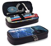 Jason Voorhees Leather Pencil Case, Big Capacity Pencil Pen Case, Multi-Slot Pencil Bag Pouch Holder Box for Middle/High Life Office Adult Children