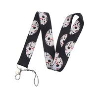 Jason Voorhees Mask Friday The 13th Classic Horror Film Movie 17.7" Neck Lanyard Keychain Holder ID Badge Mobile Phone Pin Strap by Pinstant