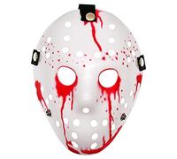 Jason Voorhees Mask - Horror Hockey Cosplay Mask for Masquerade Party - White - One Size