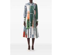 Jason Wu Collection x Robert Rauschenberg platter-artwork midi shirt dress - White 2-6-10