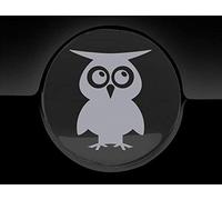 JasonCarlMorgan JCM Adorable Owl Fuel Cap Cover Car Sticker, Silver