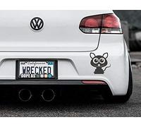 JasonCarlMorgan JCM Adorable Rat Bumper Car Sticker Decal, Charcoal