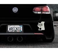 JasonCarlMorgan JCM Adorable Skunk Bumper Car Sticker Decal, Chrome