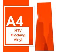 JasonCarlMorgan JCM Graphics A4 A3 A2 Iron On Vinyl Sheets Neon Orange A3 (297 x 420 mm) | Per Sheet