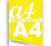 JasonCarlMorgan JCM Graphics A4 Laser Printable Vinyl Single Sheet, Bright Yellow