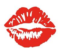 JasonCarlMorgan JCM Graphics Kiss Lips 150mm Sticker, Cherry Red