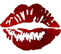 JasonCarlMorgan JCM Graphics Kiss Lips 150mm Sticker, Chrome Red