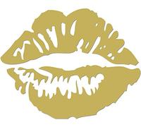 JasonCarlMorgan JCM Graphics Kiss Lips 85mm Iron On Transfer, Gold