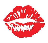 JasonCarlMorgan JCM Graphics Kiss Lips 85mm Iron On Transfer, Red
