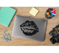 JasonCarlMorgan JCM Graphics Kiss Lips Sticker Chrome Blue 85mm (Pack of 2)
