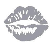 JasonCarlMorgan JCM Graphics Kiss Lips Sticker Silver 280mm