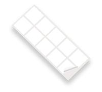 JasonCarlMorgan JCM Graphics Kitchen & Bathroom Vinyl Wall Tile Transfers, 100mm SQ 10 Tile Pack White Matt Finish