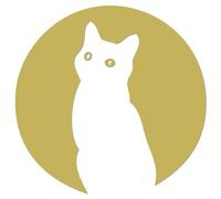 JasonCarlMorgan JCM Graphics Moon Cat Iron On HTV Transfer Gold 190mm