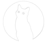 JasonCarlMorgan JCM Graphics Moon Cat Iron On HTV Transfer White 280mm