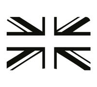JasonCarlMorgan JCM Graphics Union Jack Flag Sticker Black 190mm