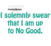 JasonCarlMorgan JCM I Solemnly Swear Wall Sticker Wall Art Quote Vinyl Wall Sticker, AQU