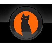 JasonCarlMorgan JCM Moon Cat Fuel Cap Cover Car Sticker, Orange