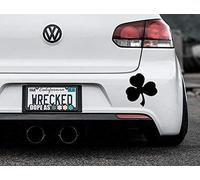 JasonCarlMorgan JCM Original Irish Shamrock Bumper Car Sticker Decal, Black