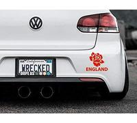 JasonCarlMorgan JCM Original Rose Of England Bumper Car Sticker Decal, Red