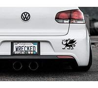 JasonCarlMorgan JCM Original Welsh Dragon Bumper Car Sticker Decal, Black