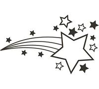 JasonCarlMorgan JCM Shooting Stars Car Boot Sticker Decal, Charcoal