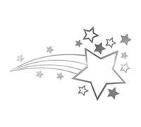 JasonCarlMorgan JCM Shooting Stars Car Boot Sticker Decal, Chrome