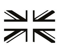 JasonCarlMorgan JCM Union Jack Car Boot Sticker Decal, Black