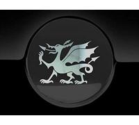 JasonCarlMorgan JCM Welsh Dragon Fuel Cap Cover Car Sticker, Chrome